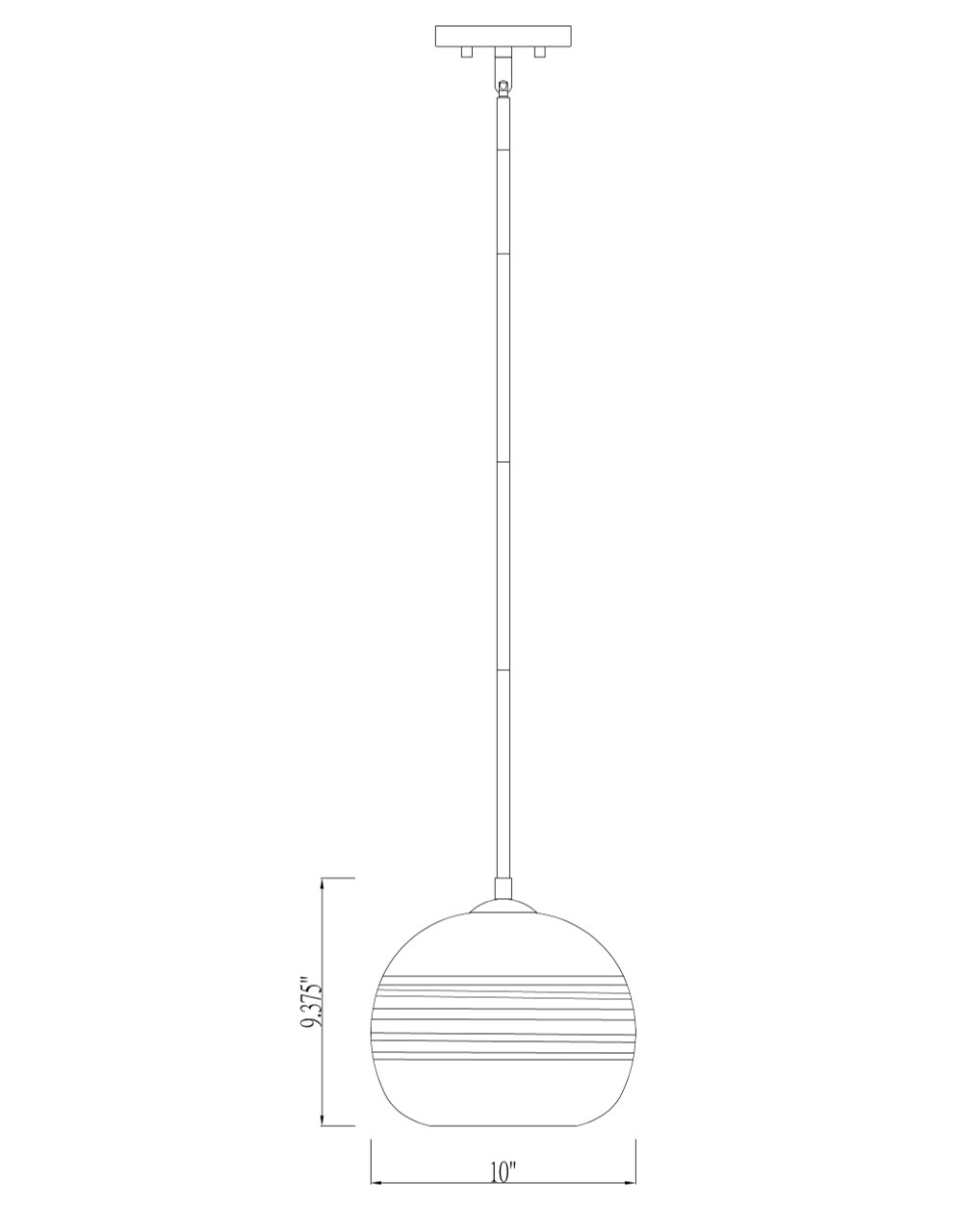 Z-LITE 487P10-BN 1 Light Pendant,Brushed Nickel