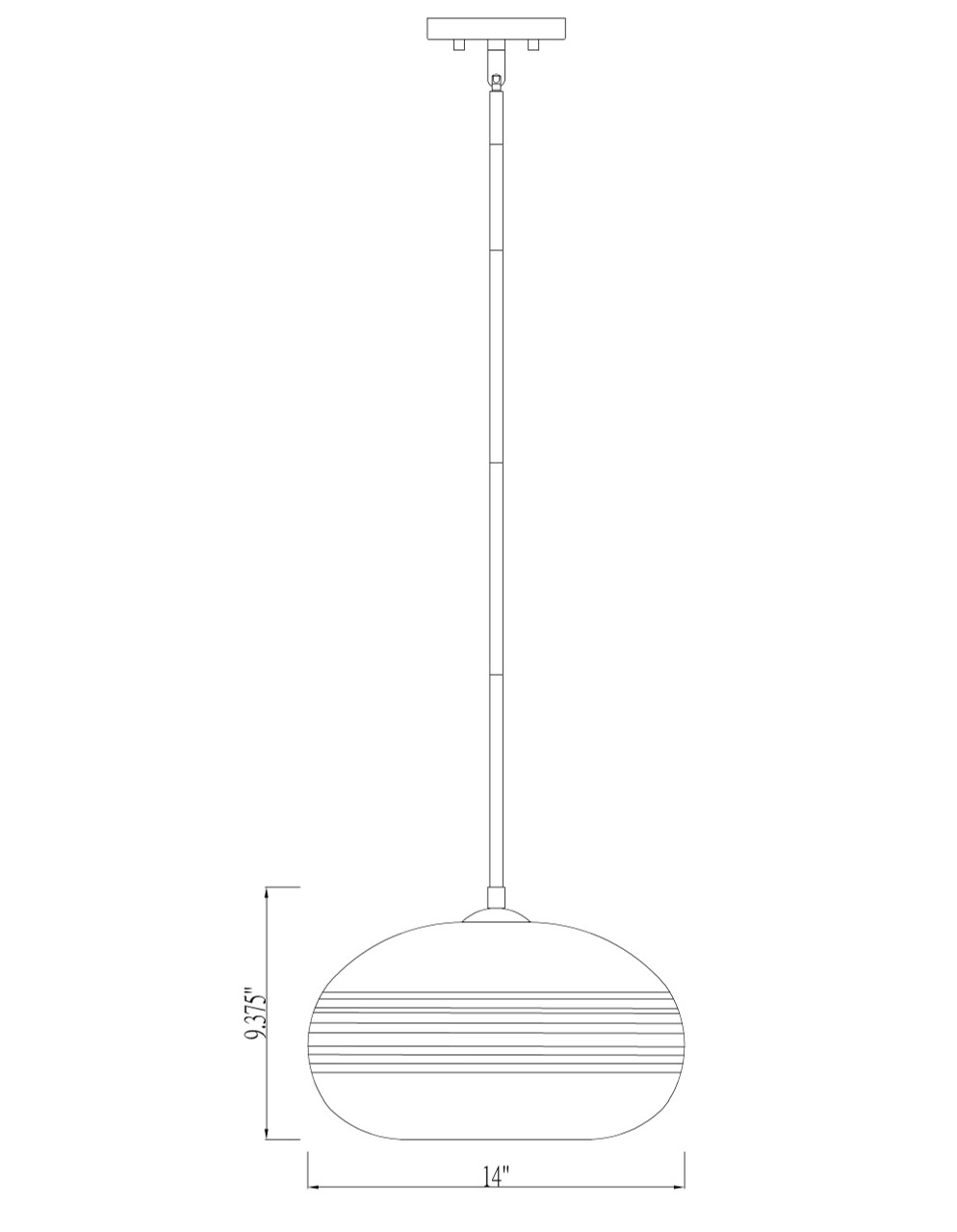 Z-LITE 486P14-BN 1 Light Pendant,Brushed Nickel