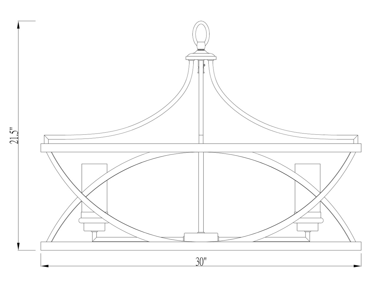 Z-LITE 481P30-MB-BN 8 Light Pendant,Matte Black + Brushed Nickel