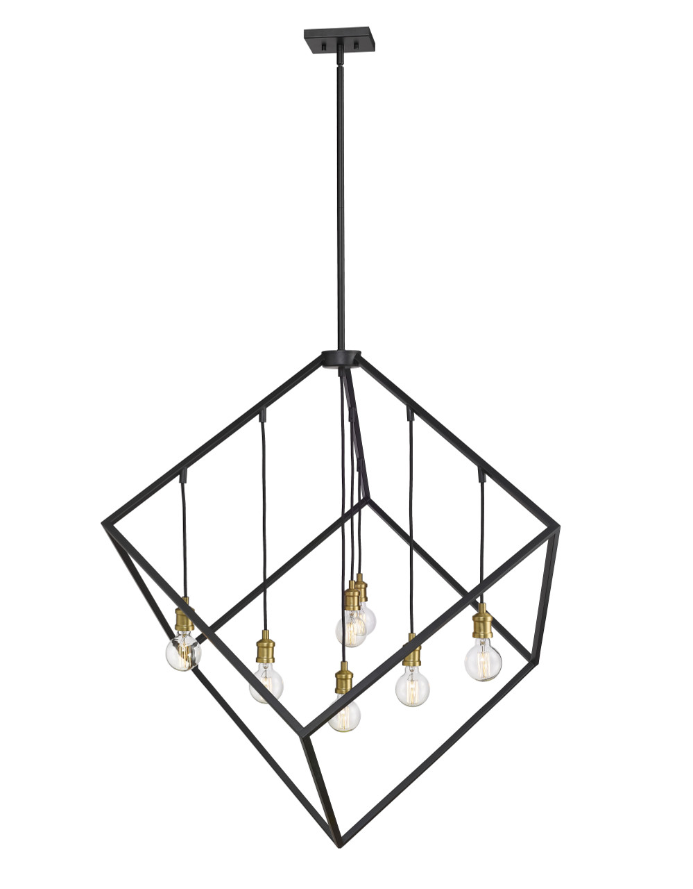 Z-LITE 478P44-BRZ-OBR 7 Light Pendant,Bronze + Olde Brass