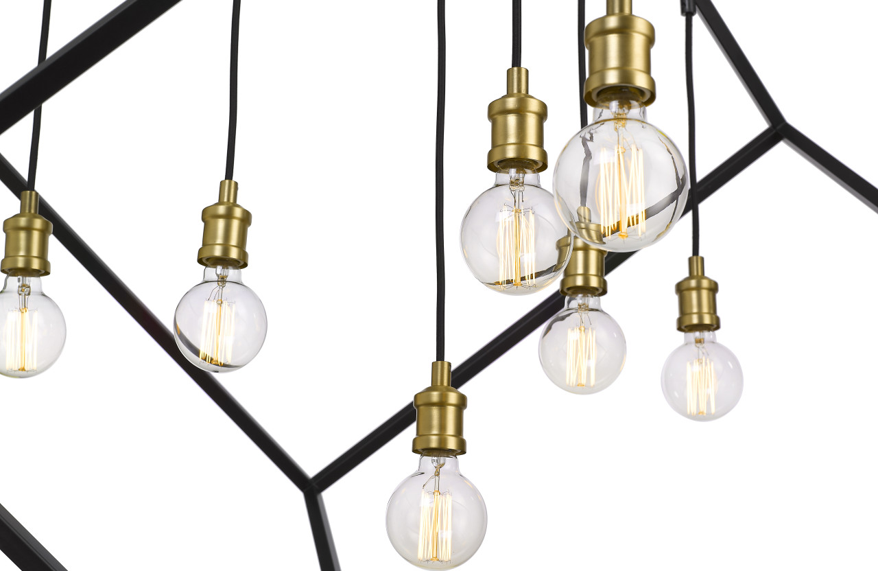 Z-LITE 478P44-BRZ-OBR 7 Light Pendant,Bronze + Olde Brass