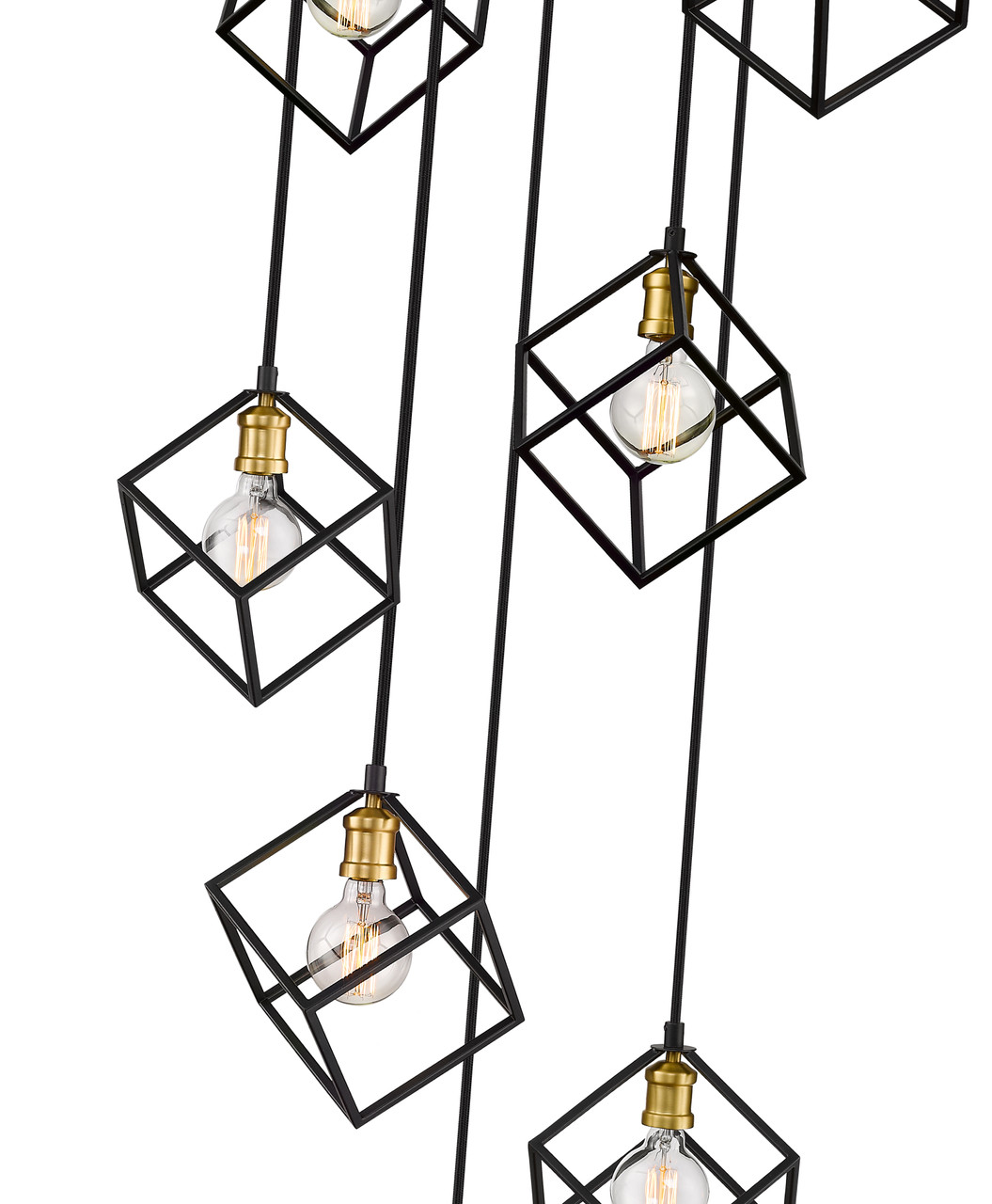 Z-LITE 478-7BRZ-OBR 7 Light Pendant,Bronze + Olde Brass