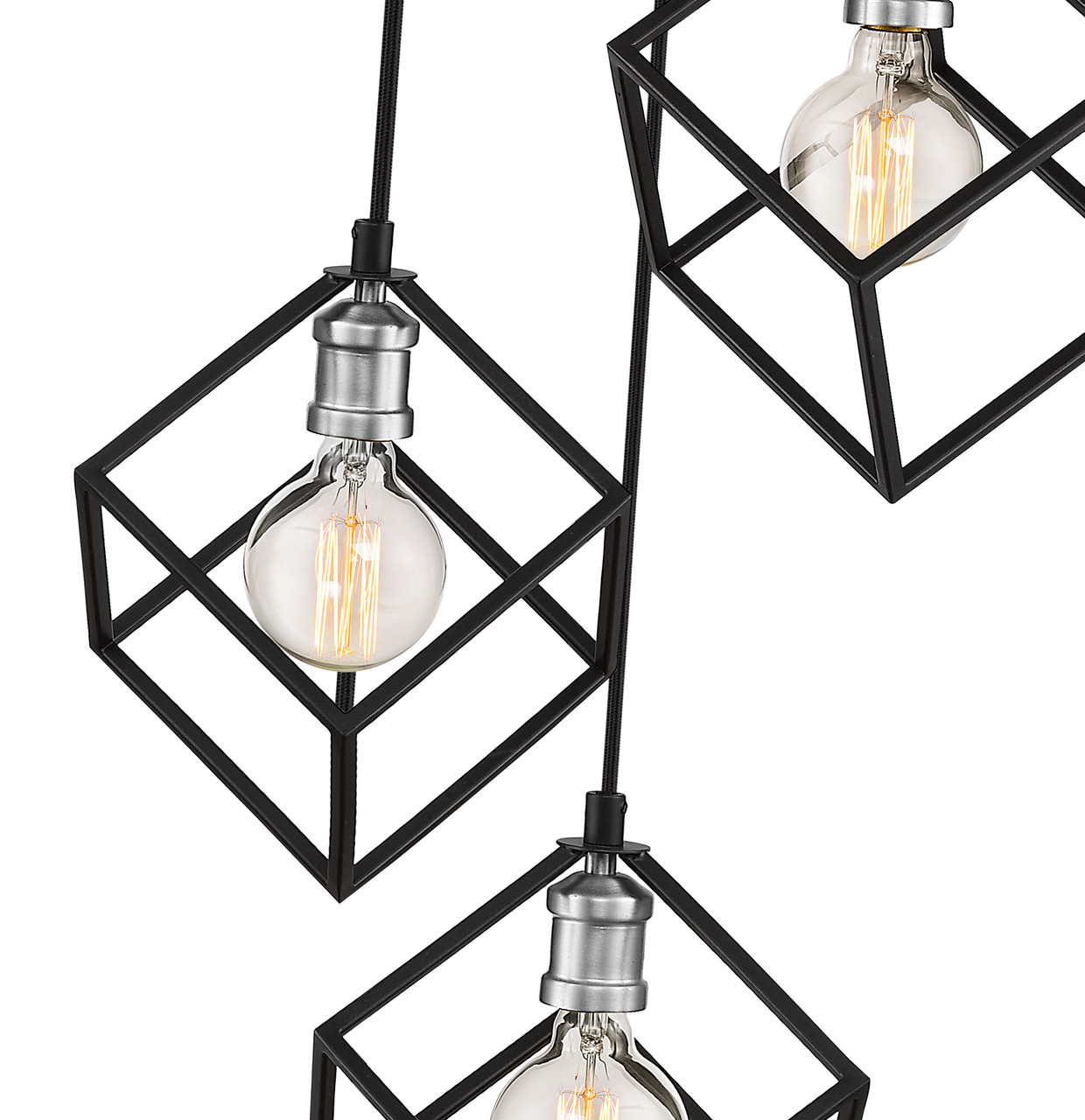 Z-LITE 478-3MB-BN 3 Light Pendant,Matte Black + Brushed Nickel