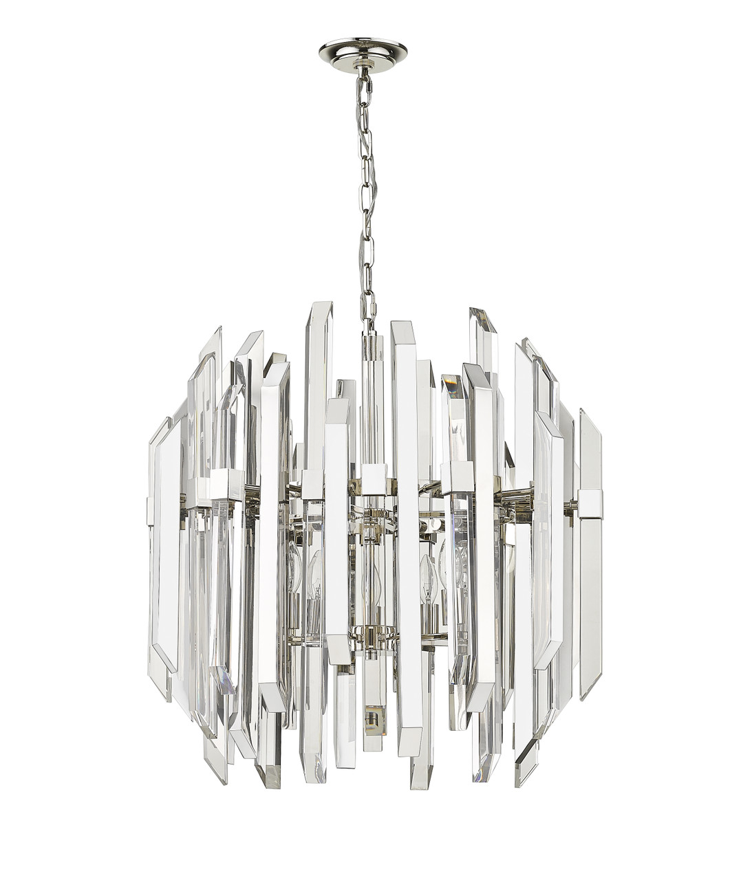 Z-LITE 4006-9PN 6 Light Pendant,Polished Nickel