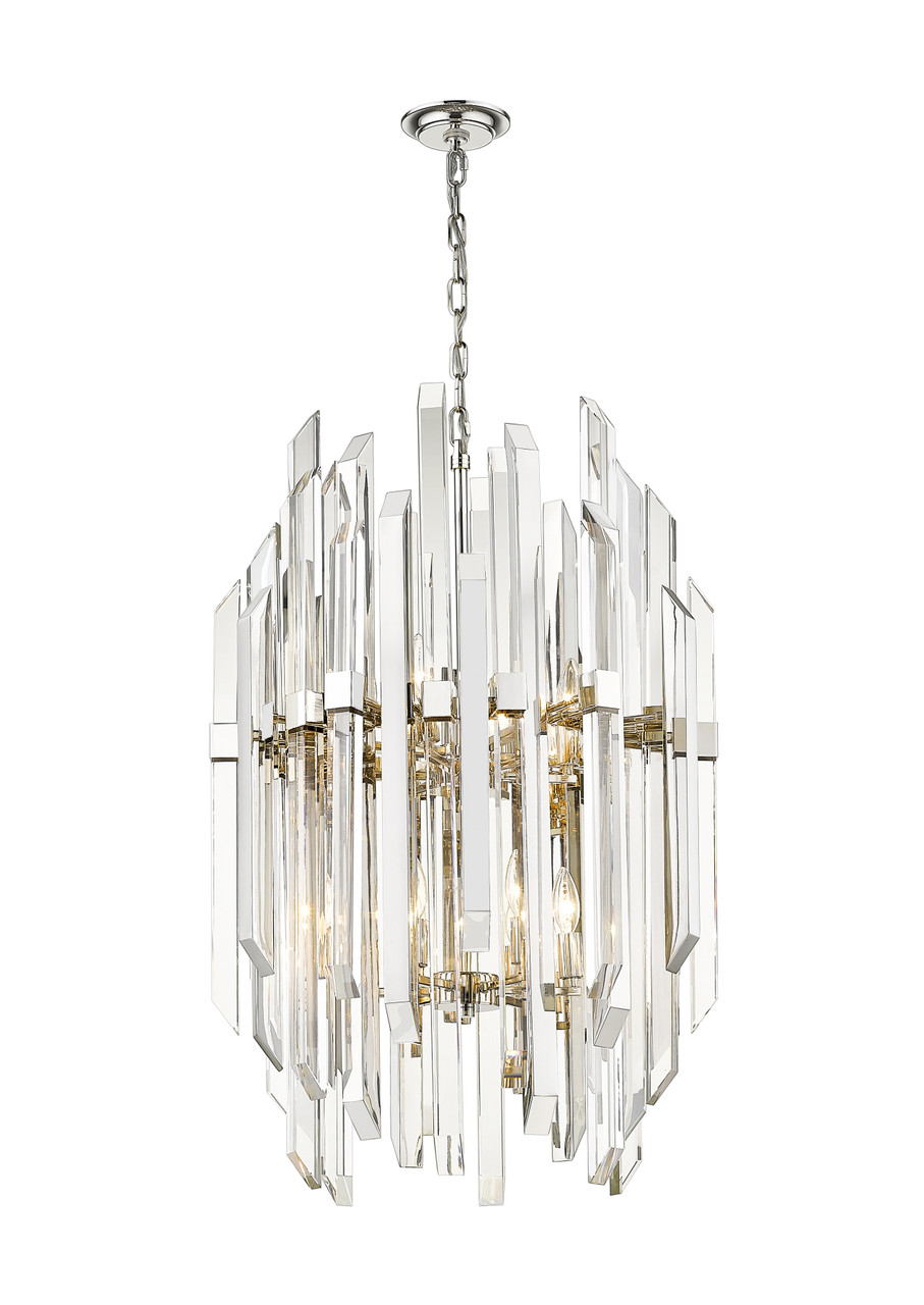 Z-LITE 4006-12PN 12 Light Pendant,Polished Nickel