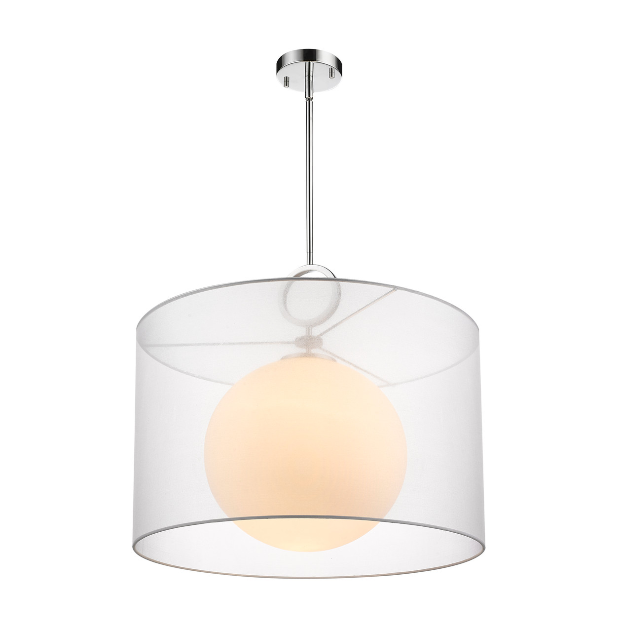 Z-LITE 194-24W-C 1 Light Pendant,Chrome