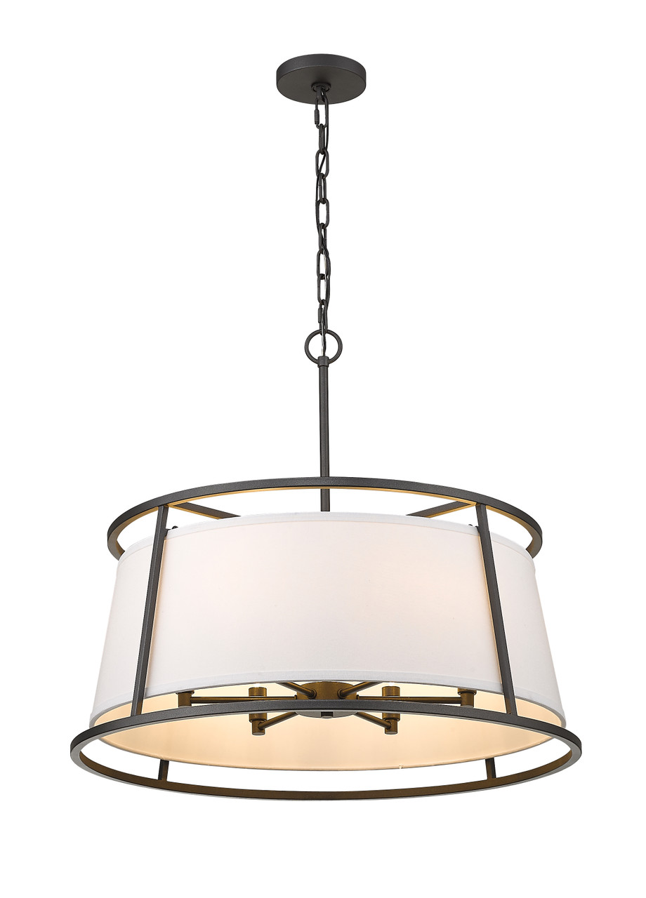 Z-LITE 1935-26IO 6 Light Pendant,Iron Ore