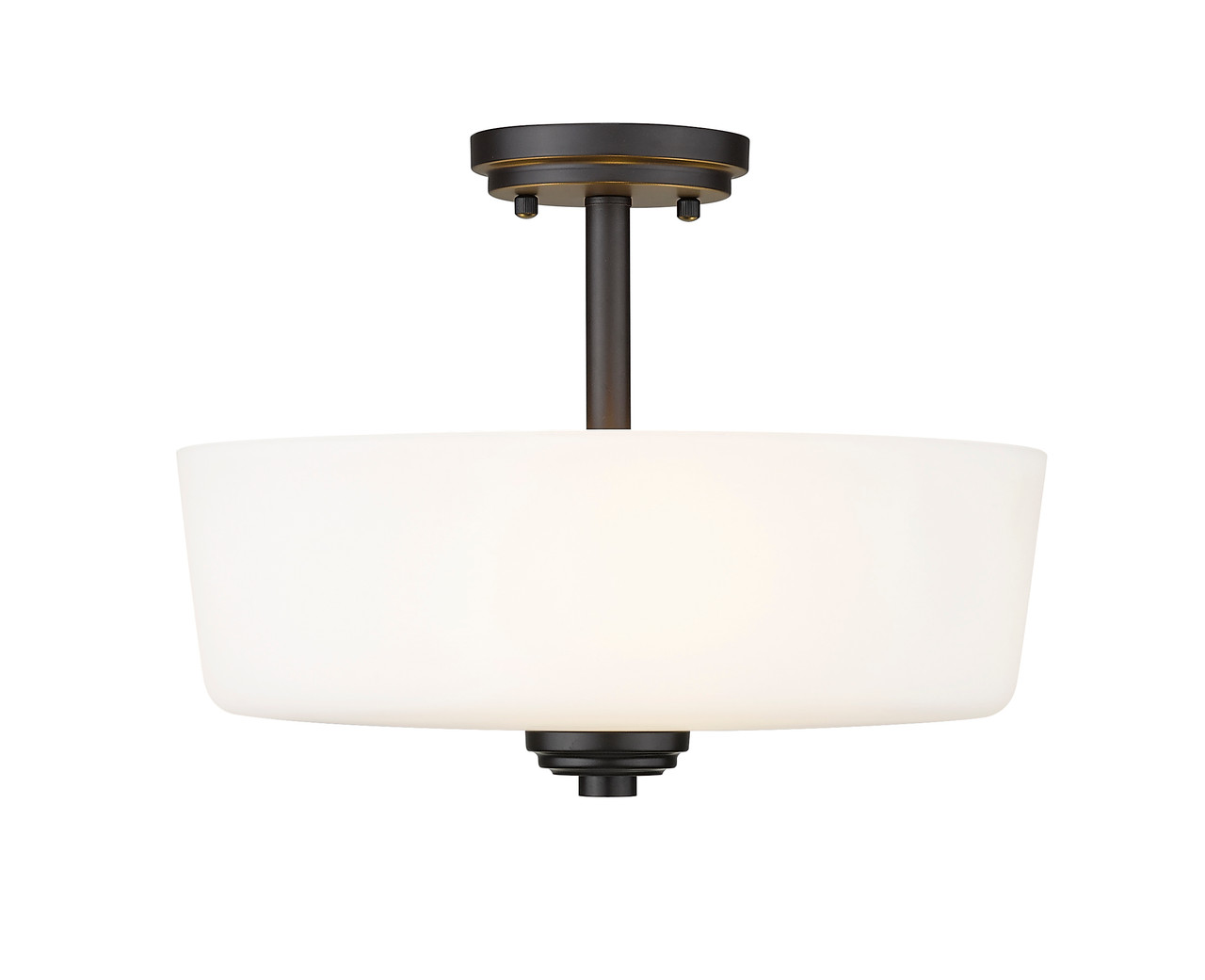 Z-LITE 220SF3 3 Light Semi Flush Mount,Bronze
