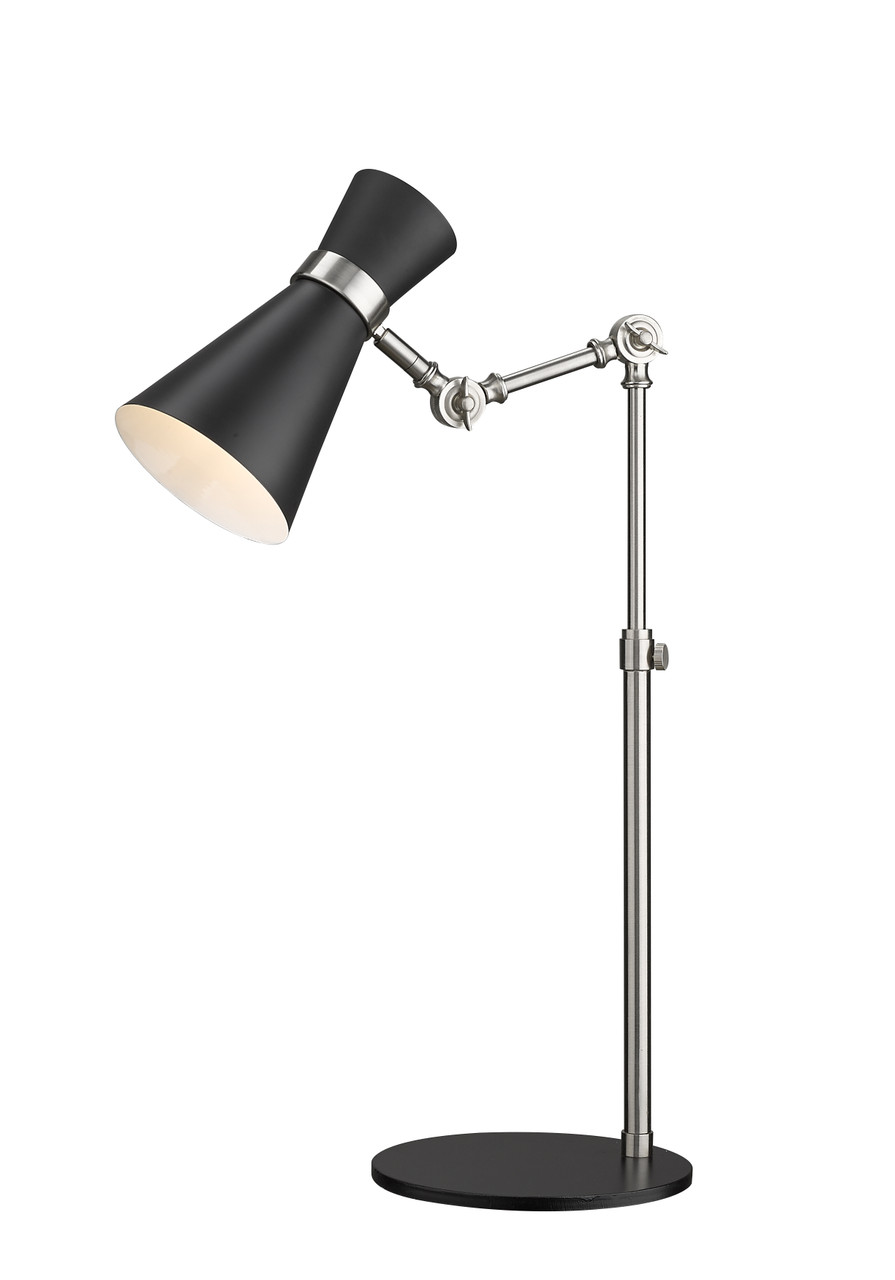 Z-LITE 728TL-MB-BN 1 Light Table Lamp,Matte Black + Brushed Nickel