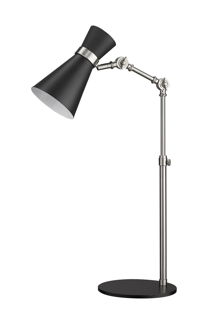 Z-LITE 728TL-MB-BN 1 Light Table Lamp,Matte Black + Brushed Nickel