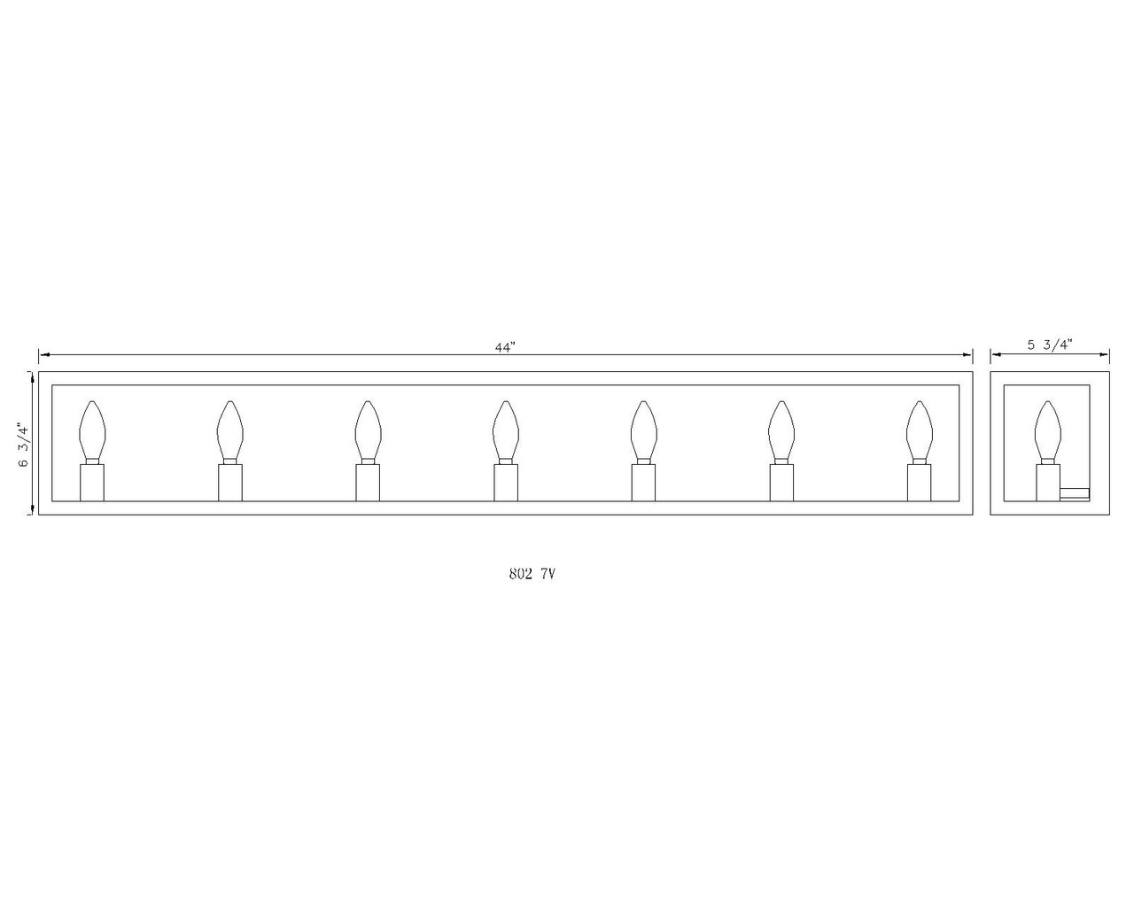 Z-LITE 802-7V-CH 7 Light Vanity,Chrome Z-LITE 802-7V-CH 7 Light Vanity,Chrome