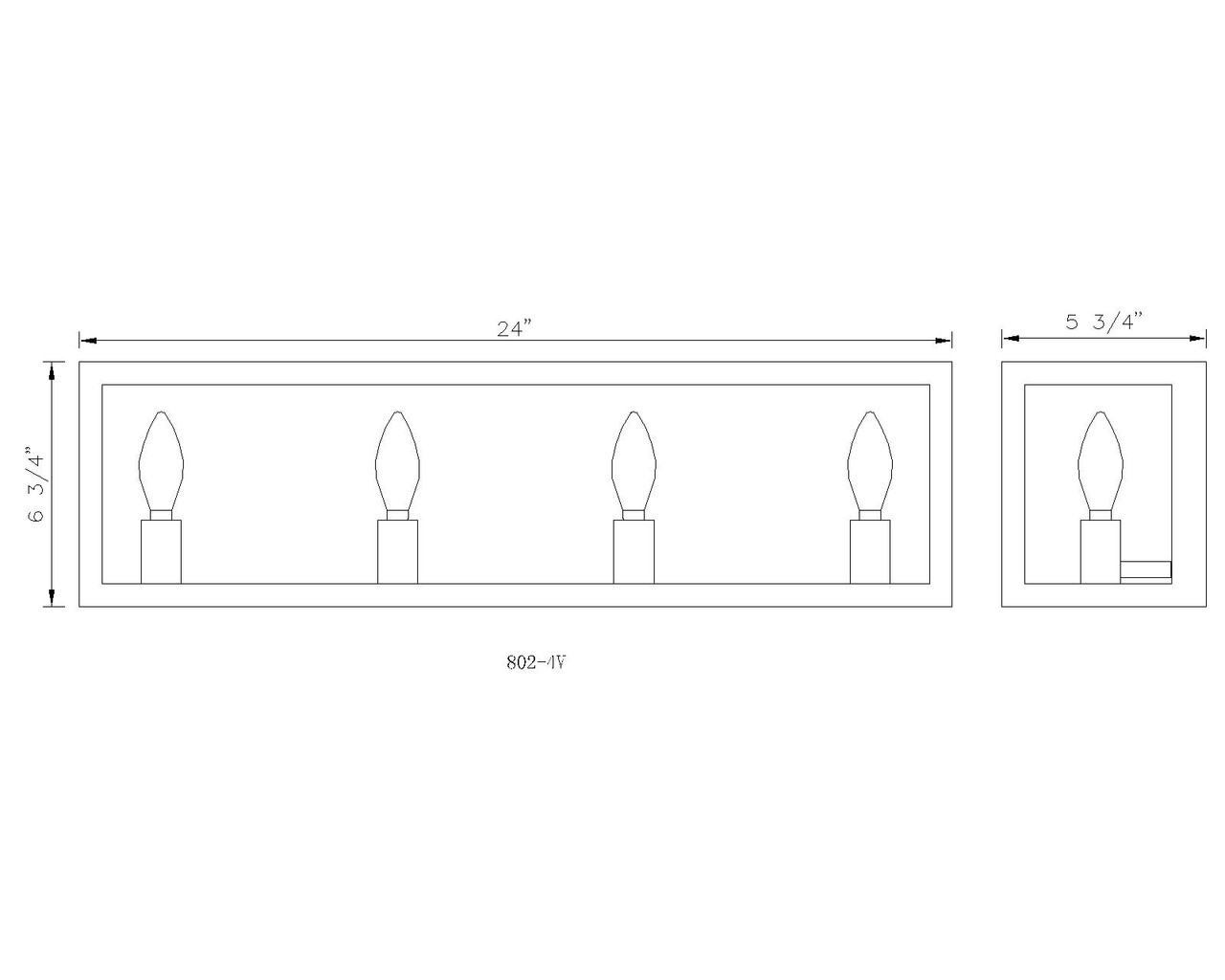 Z-LITE 802-4V-MC 4 Light Vanity,Misty Charcoal