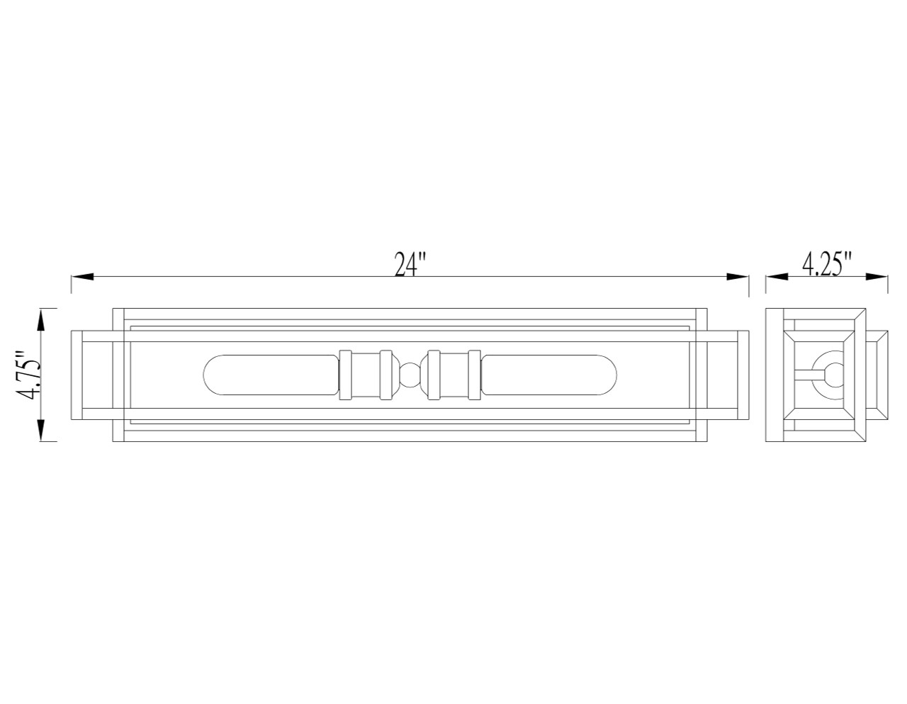 Z-LITE 454-2V-BK-CH 2 Light Vanity,Black + Chrome