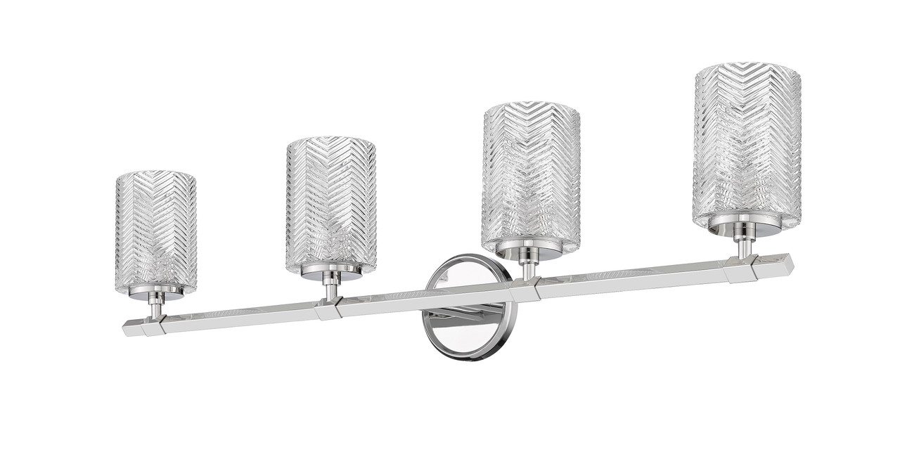Z-LITE 1934-4V-PN 4 Light Vanity,Polished Nickel