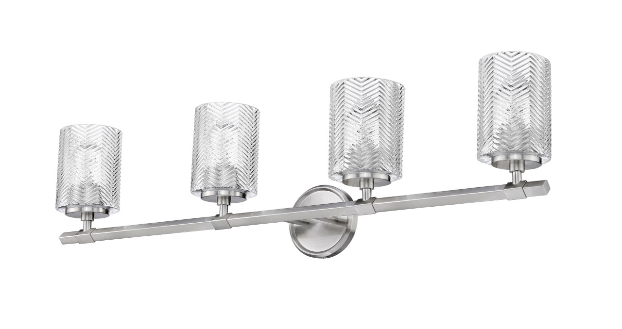 Z-LITE 1934-4V-BN 4 Light Vanity,Brushed Nickel