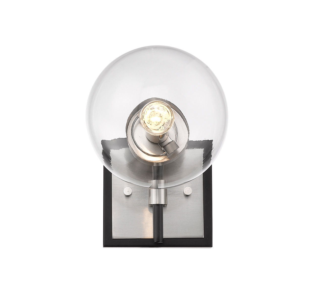 Z-LITE 477-1S-MB-BN 1 Light Wall Sconce,Matte Black + Brushed Nickel