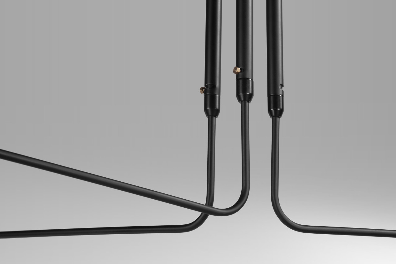 BETHEL INTERNATIONAL BEL16 3-Light Flush Mount,Black