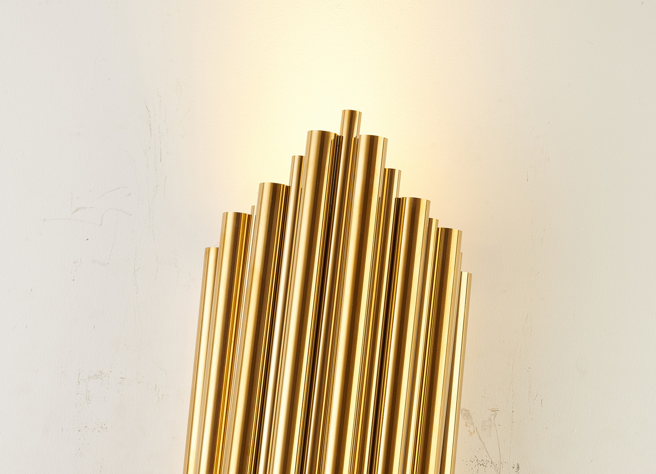 BETHEL INTERNATIONAL MJ01W20G 2-Light Wall Sconce,Gold