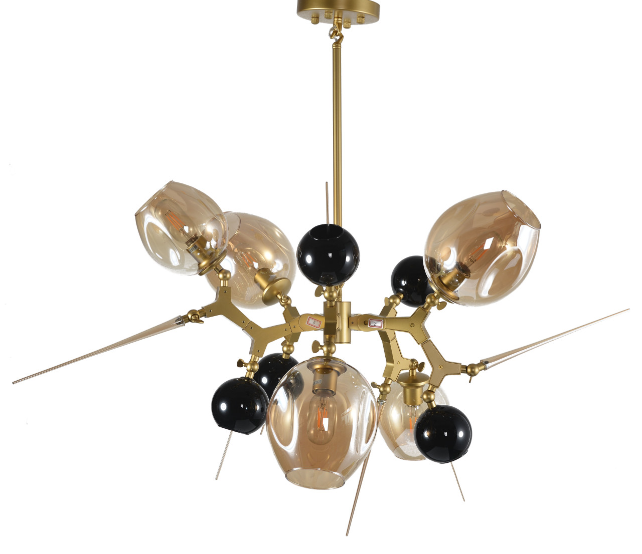 BETHEL INTERNATIONAL BE03 5-Light Ceiling Fixture,Shiny Nickel