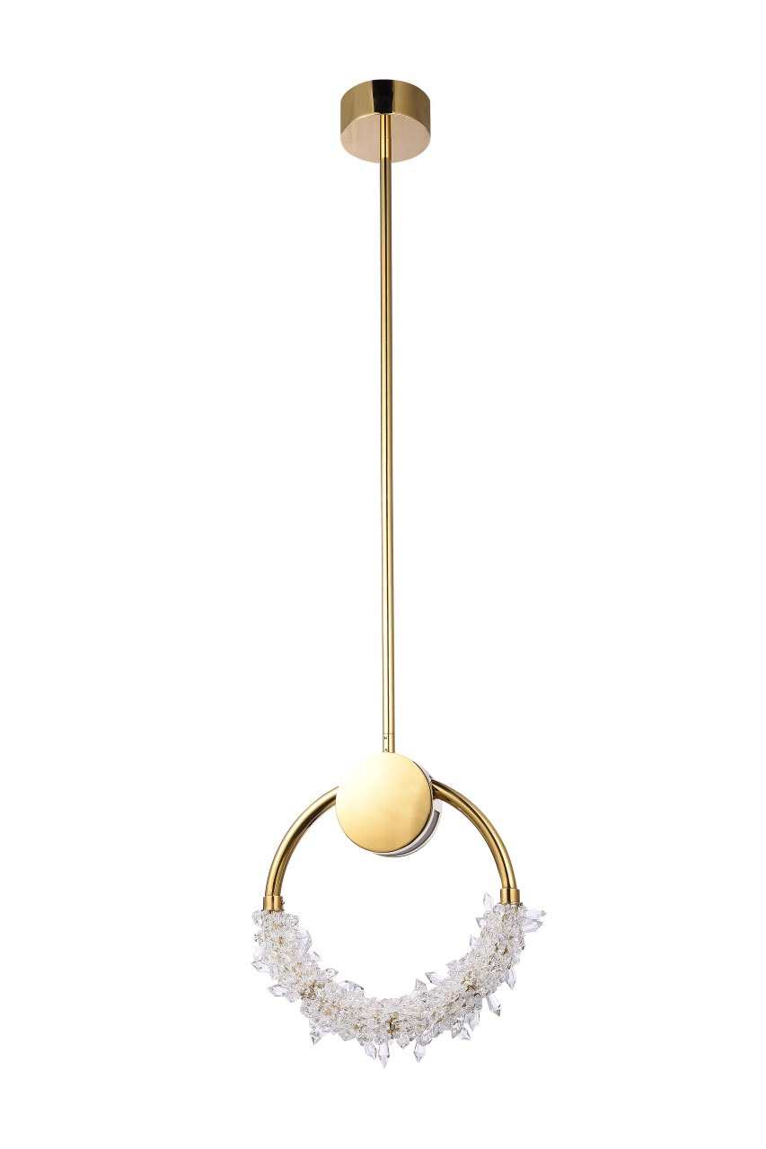 BETHEL INTERNATIONAL BU07P11G LED Single Pendant Lighting,Gold