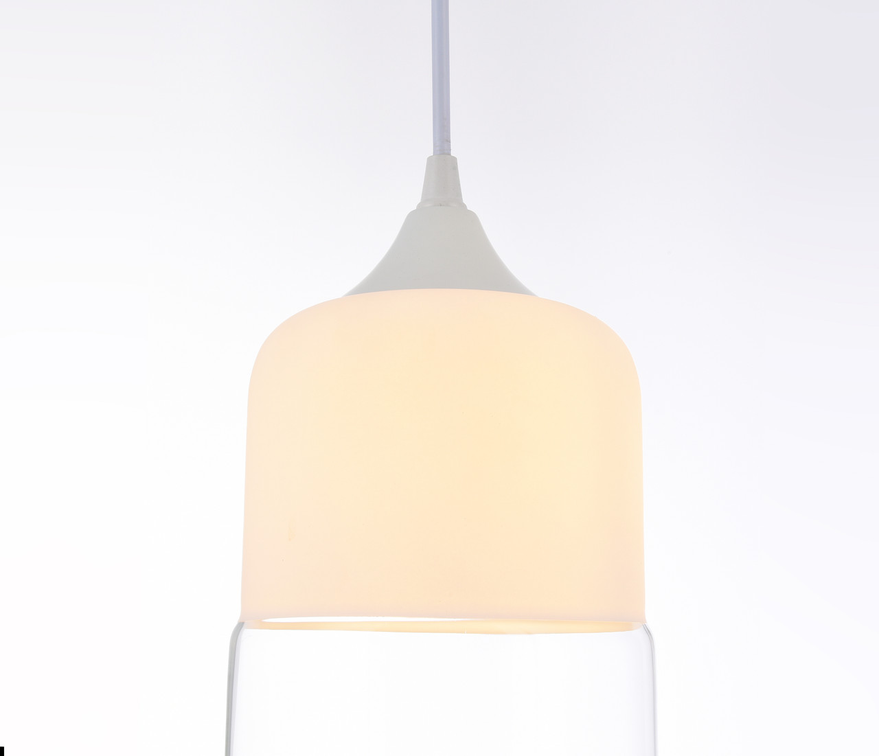 BETHEL INTERNATIONAL DU67WH 1-Light Single Pendant Lighting,Matte White