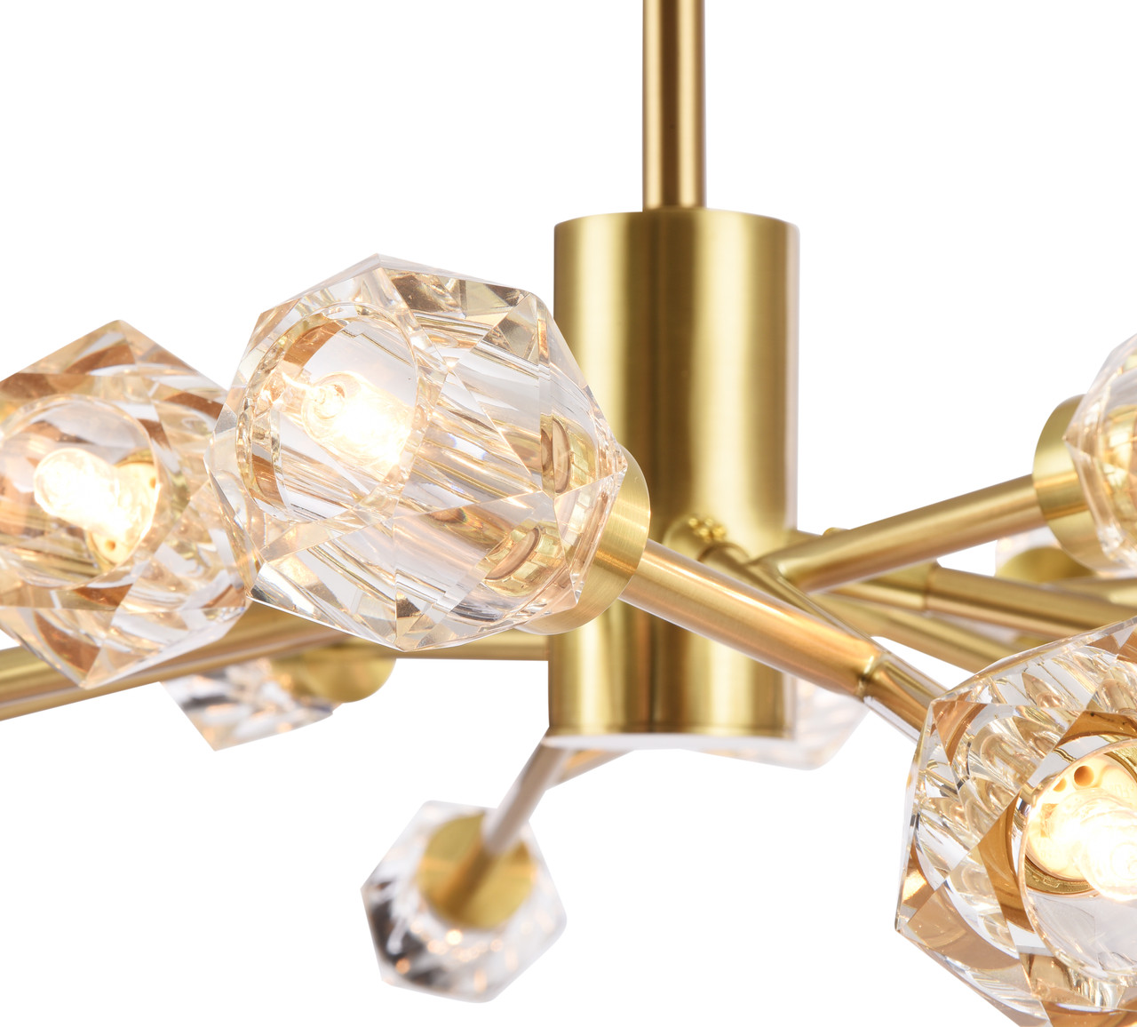 BETHEL INTERNATIONAL DU89G 16-Light Chandelier,Shiny Gold