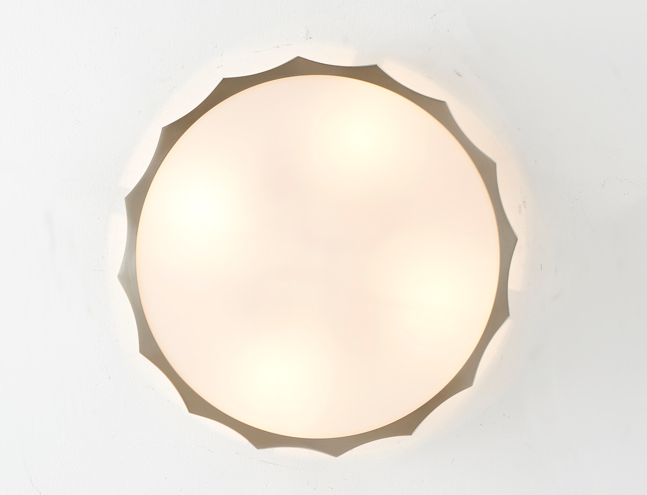 BETHEL INTERNATIONAL DU91SHN 2-Light Flush Mount,Shiny Nickel