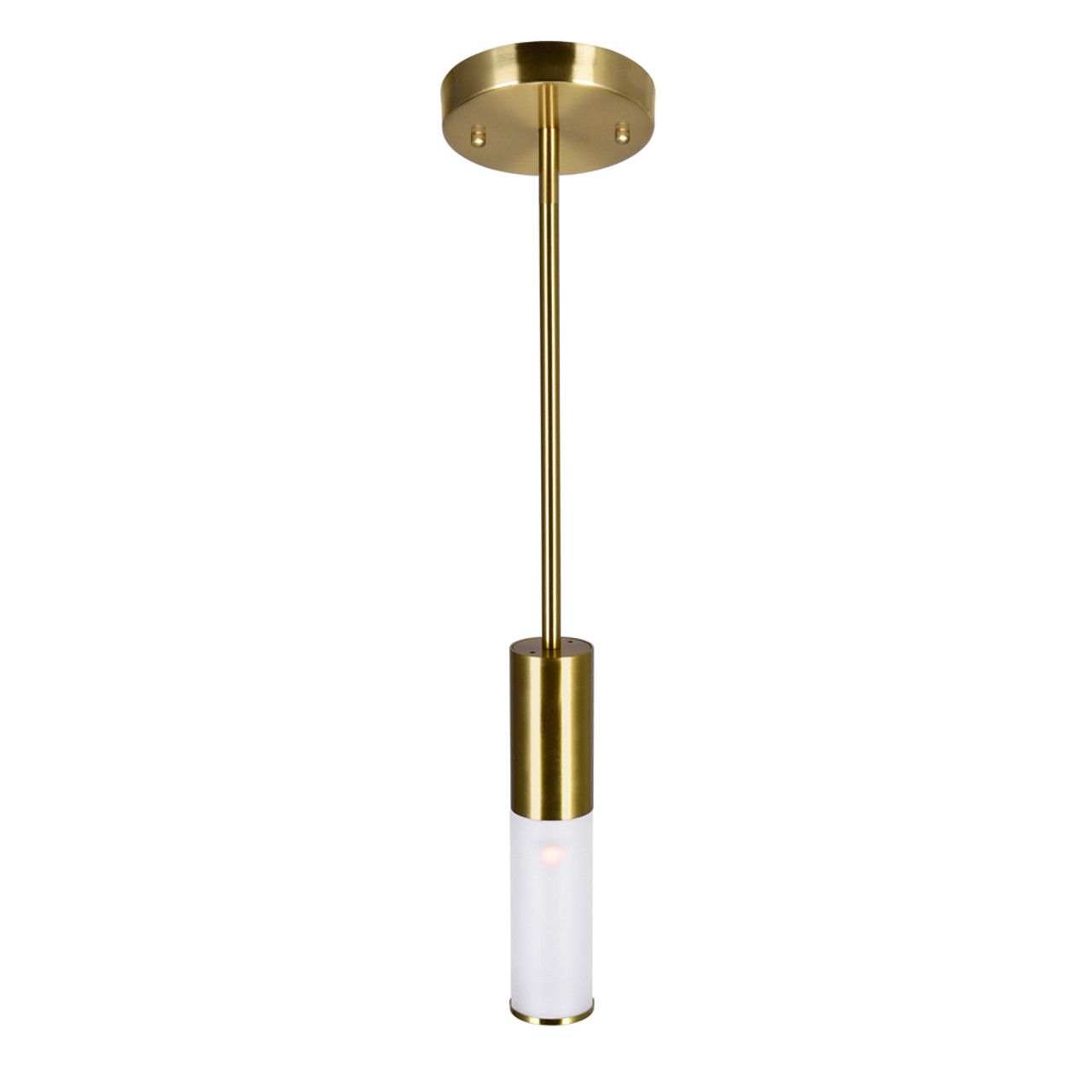 CWI LIGHTING 1221P5-1-625 1 Light Mini Pendant with Brass Finish