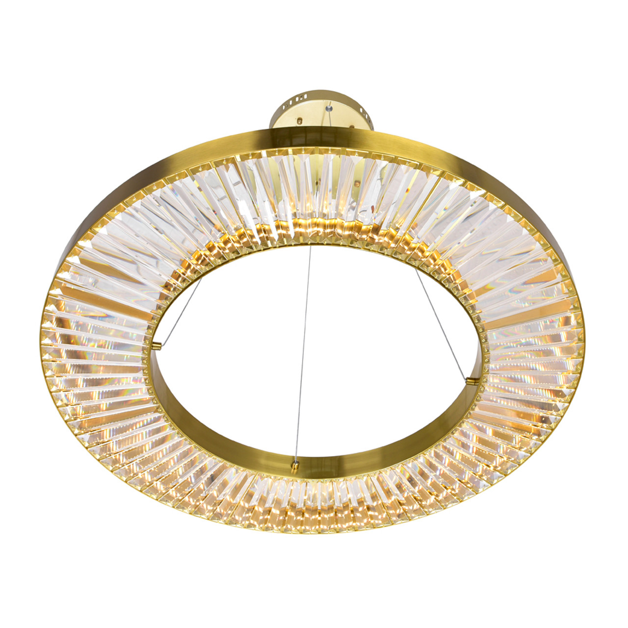 CWI LIGHTING 1219P32-1-625 LED Chandelier with Brass Finish