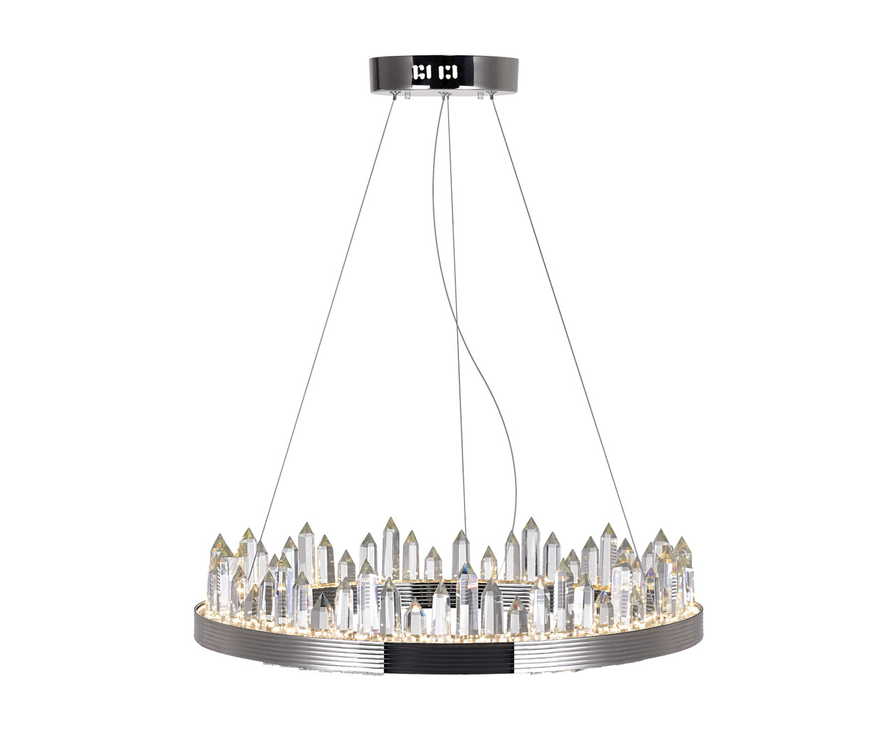 CWI LIGHTING 1218P24-613 LED Chandelier with Polished Nickel Finish