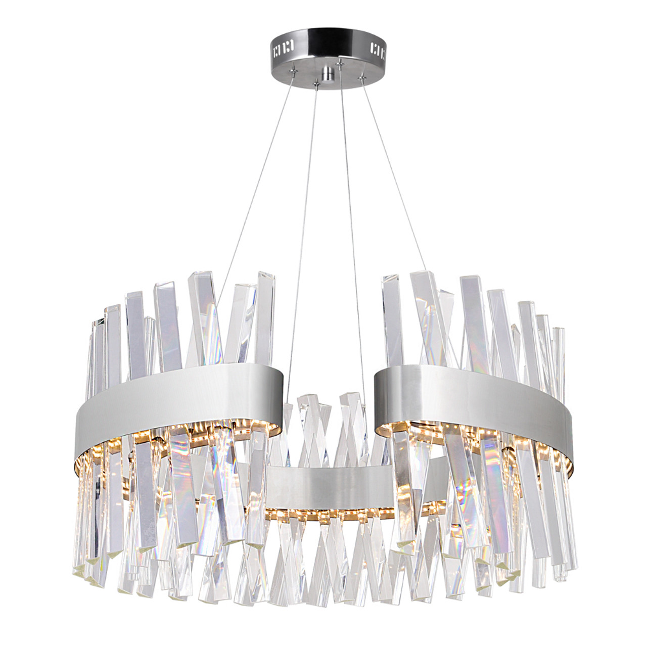 CWI LIGHTING 1220P24-601-C LED Chandelier with Chrome Finish