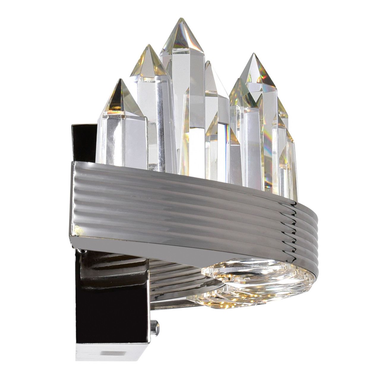 CWI LIGHTING 1218W12-613 LED Sconce with Polished Nickel Finish