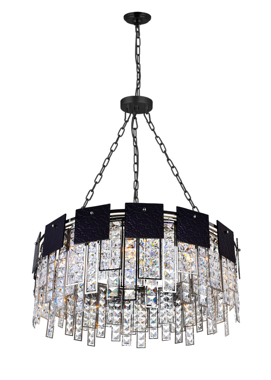 CWI LIGHTING 1099P32-10-613 10 Light Down Chandelier with Polished Nickel Finish