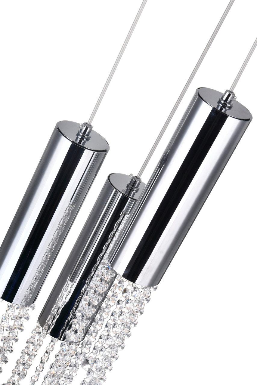 CWI LIGHTING 5081P10C-R 3 Light Down Mini Pendant with Chrome finish