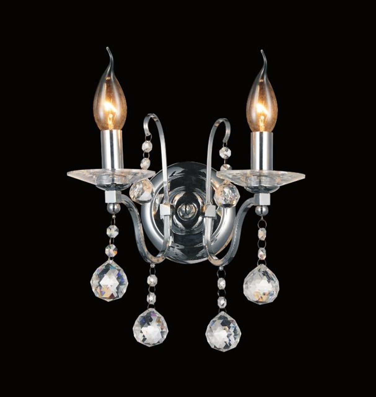 CWI LIGHTING 5507W12C-2 2 Light Wall Sconce with Chrome finish