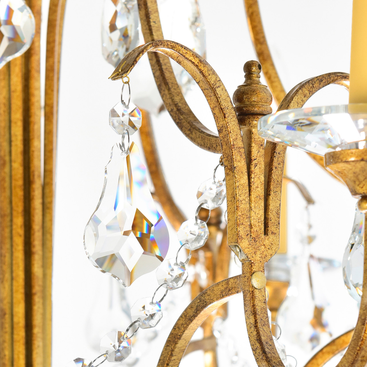 CWI LIGHTING 9836P28-6-125 6 Light Up Chandelier with Oxidized Bronze finish