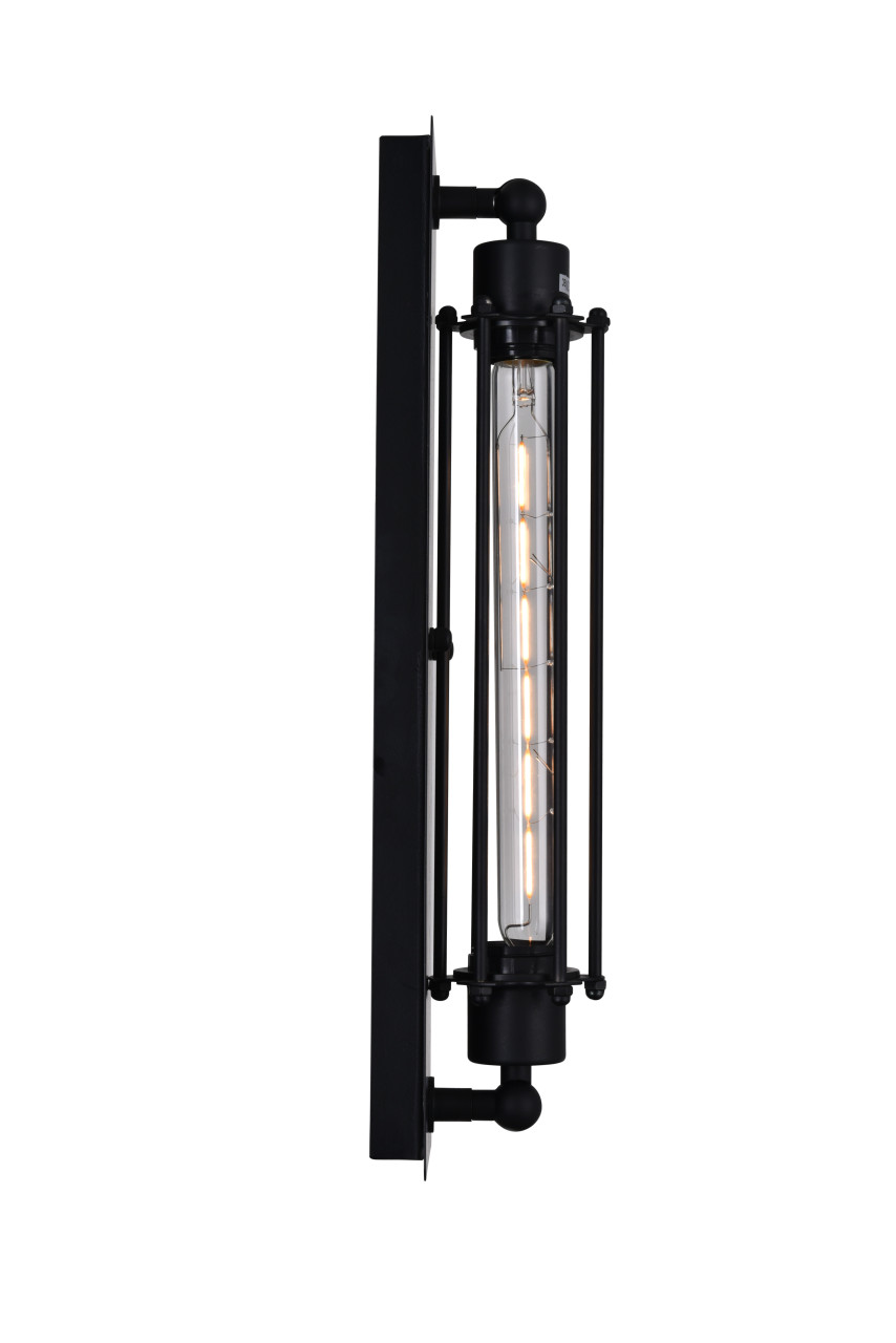 CWI LIGHTING 9613W4-1-101 1 Light Wall Sconce with Black finish