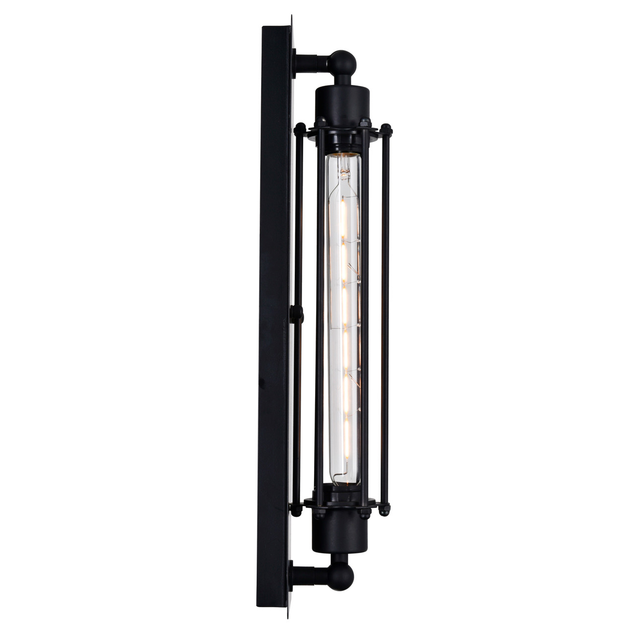 CWI LIGHTING 9613W4-1-101 1 Light Wall Sconce with Black finish