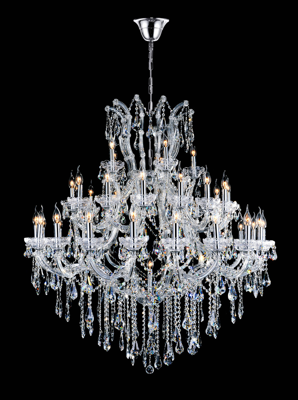 CWI LIGHTING 8318P50C-41 (Clear)-B 41 Light Up Chandelier with Chrome finish