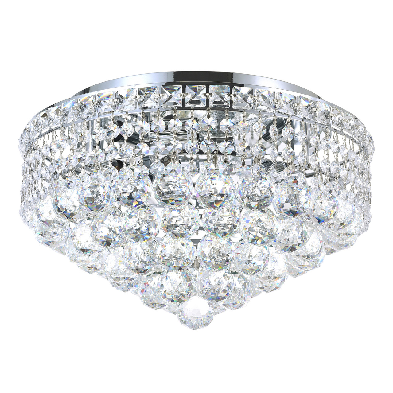 CWI LIGHTING 8002C16C 5 Light  Flush Mount with Chrome finish