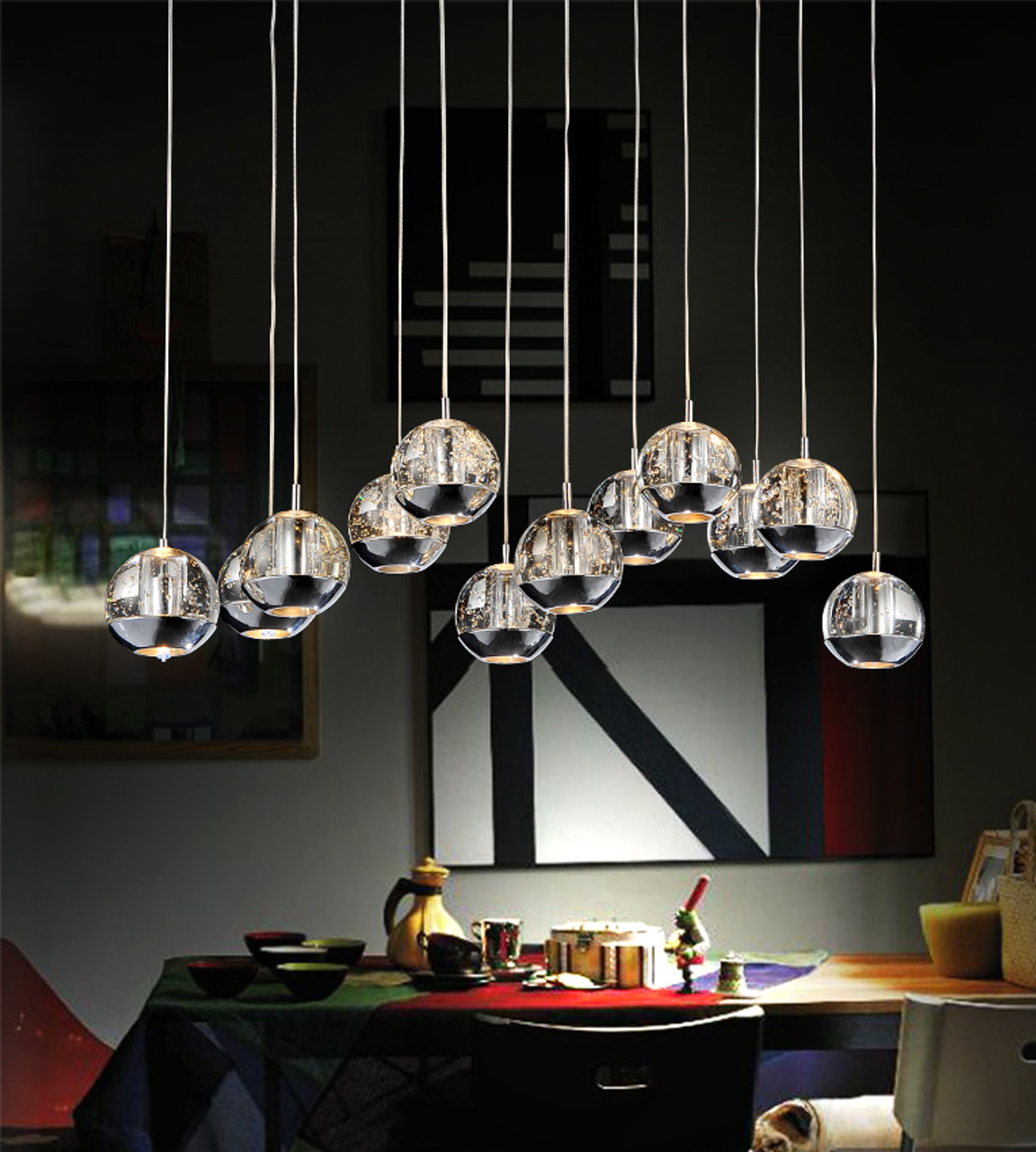 CWI LIGHTING 5444P34C-O 12 Light Multi Light Pendant with Chrome finish