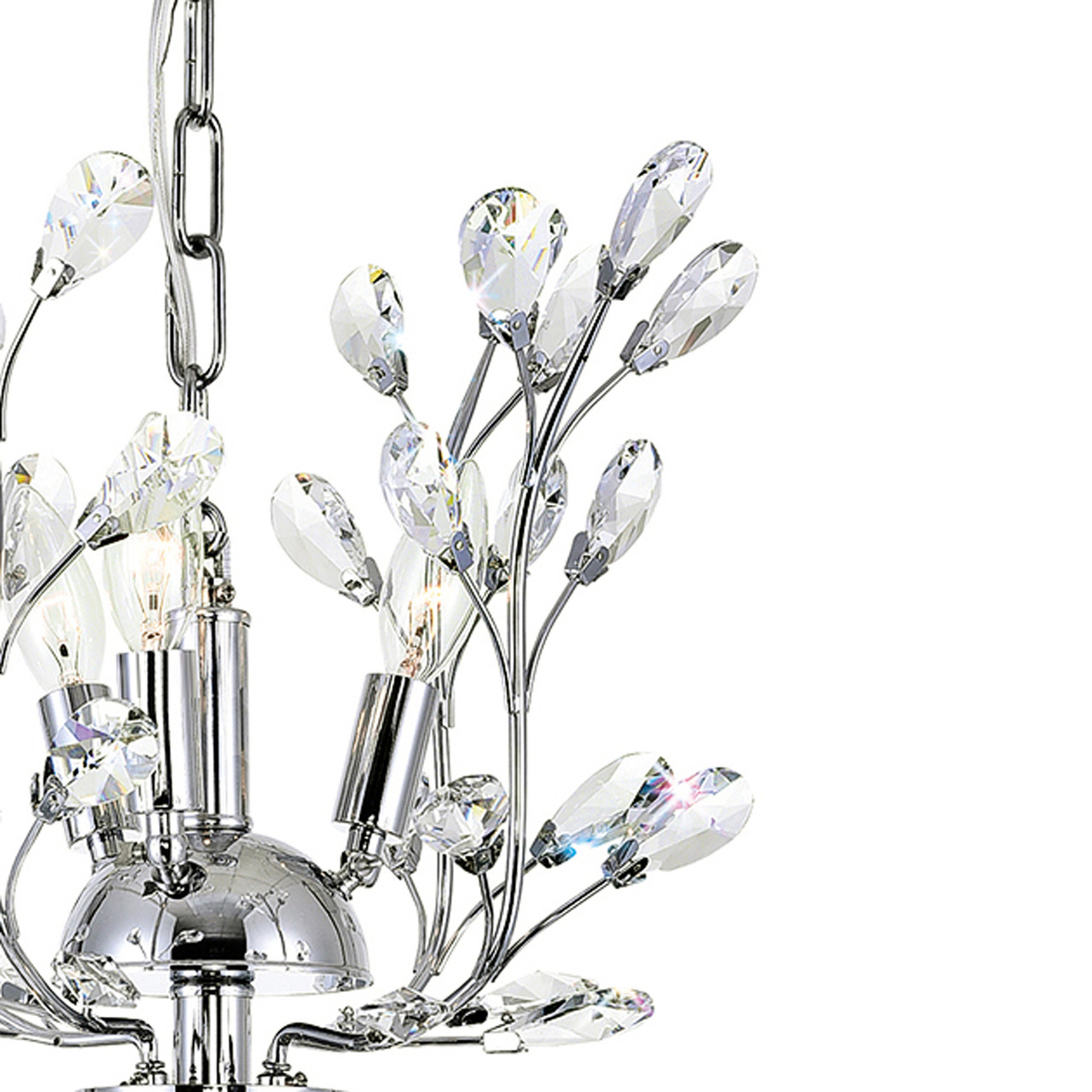 CWI LIGHTING 5206P22C 6 Light  Chandelier with Chrome finish