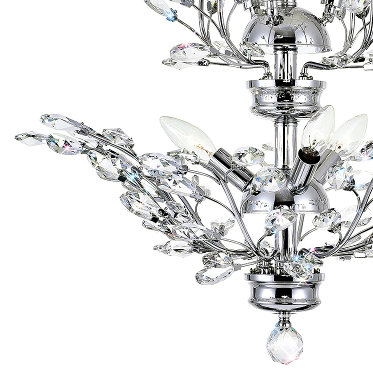 CWI LIGHTING 5206P22C 6 Light  Chandelier with Chrome finish