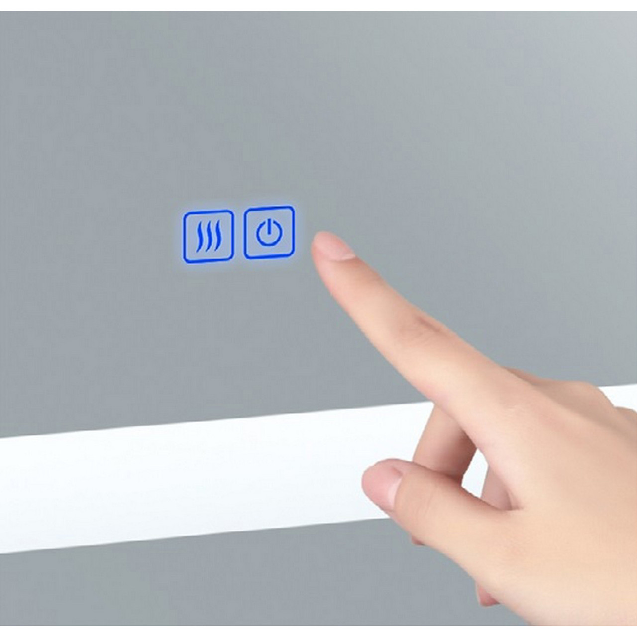 CWI LIGHTING 1232W36-36-A Square Matte White LED 36 in. Mirror From our Abril Collection