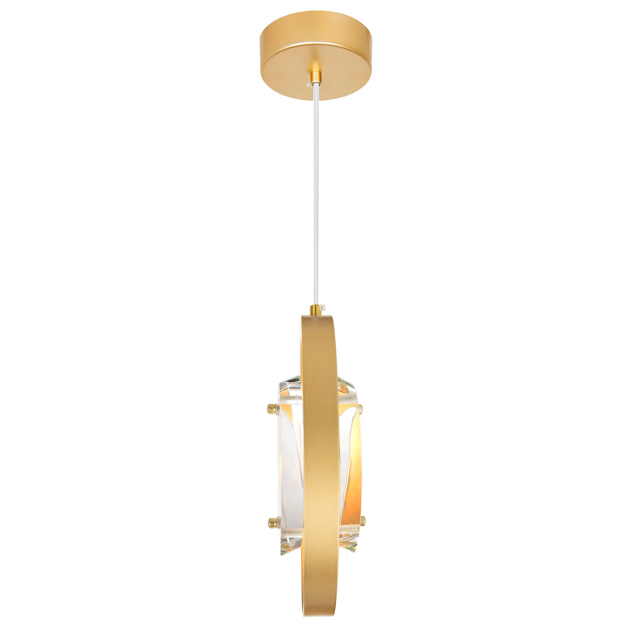 CWI LIGHTING 1224P8-1-625 1 Light Mini Pendant with Brass Finish