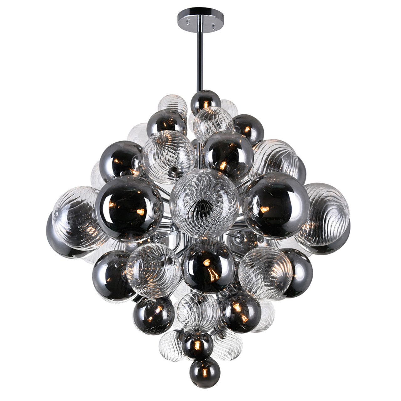 CWI LIGHTING 1205P36-27-601 27 Light Chandelier with Chrome Finish