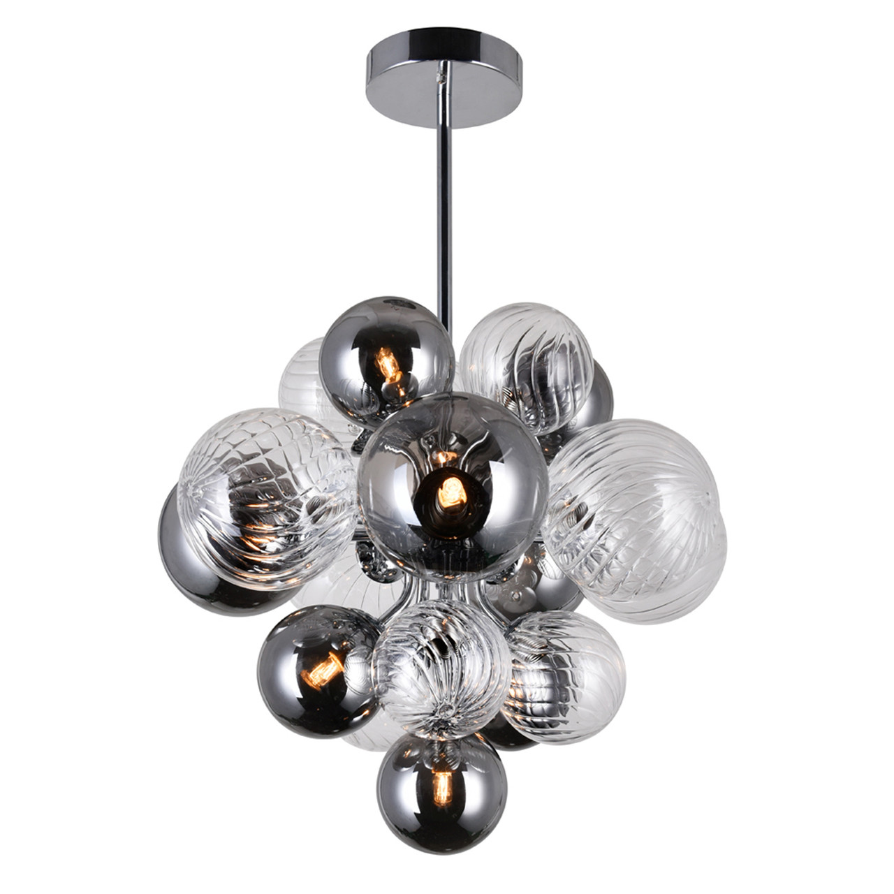 CWI LIGHTING 1205P16-8-601 8 Light Chandelier with Chrome Finish