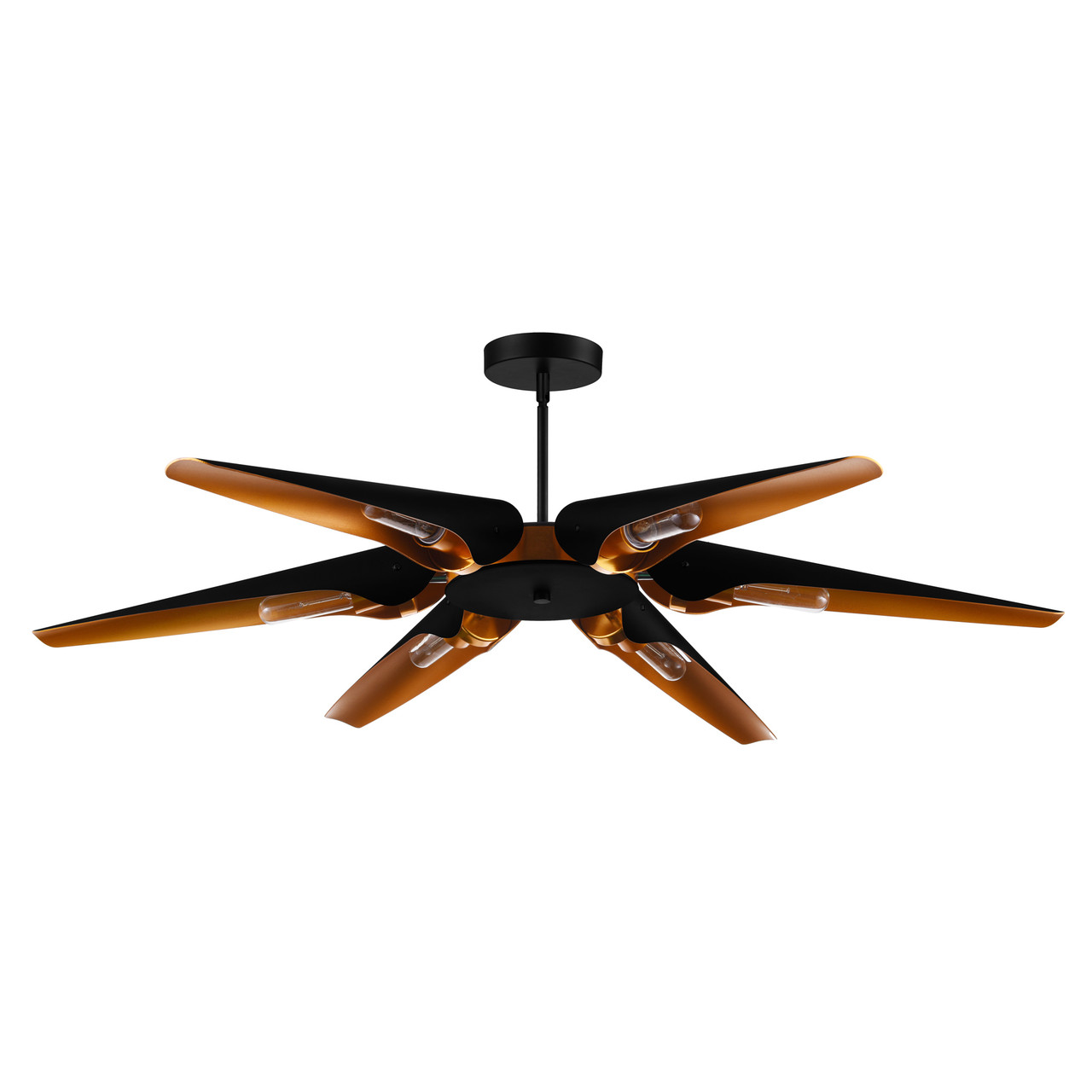 CWI LIGHTING 1019P43-6-143 6 Light  Chandelier with Matte Black finish