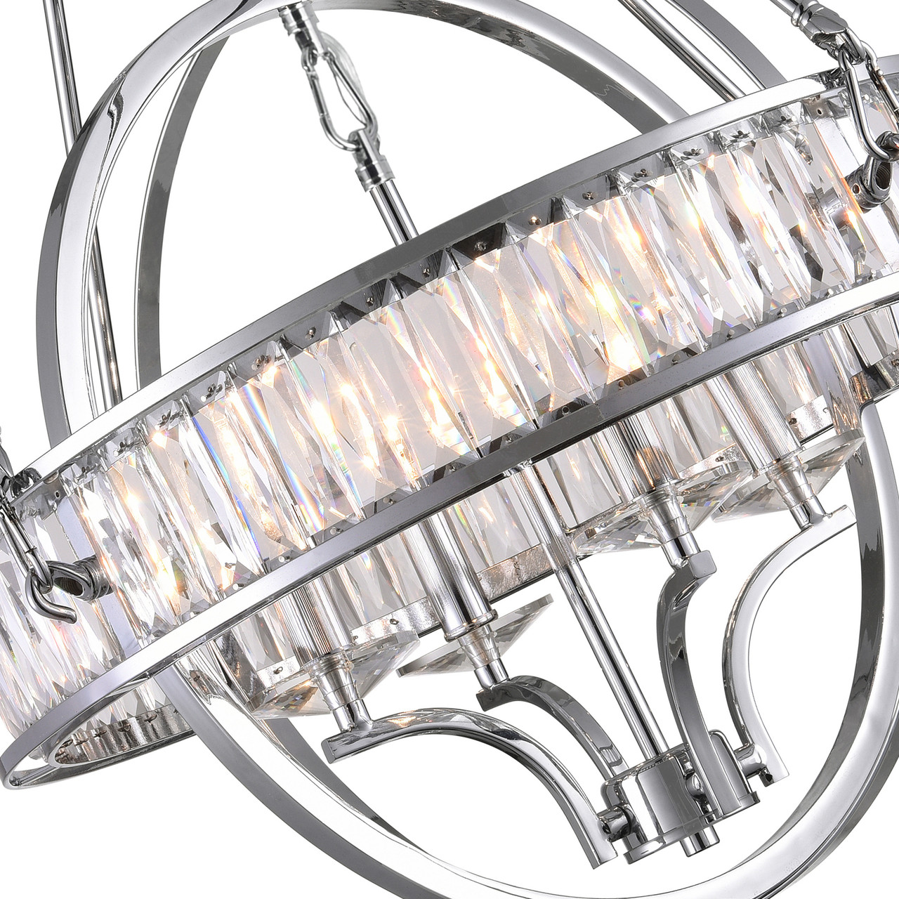 CWI LIGHTING 9957P20-4-601 4 Light  Chandelier with Chrome finish