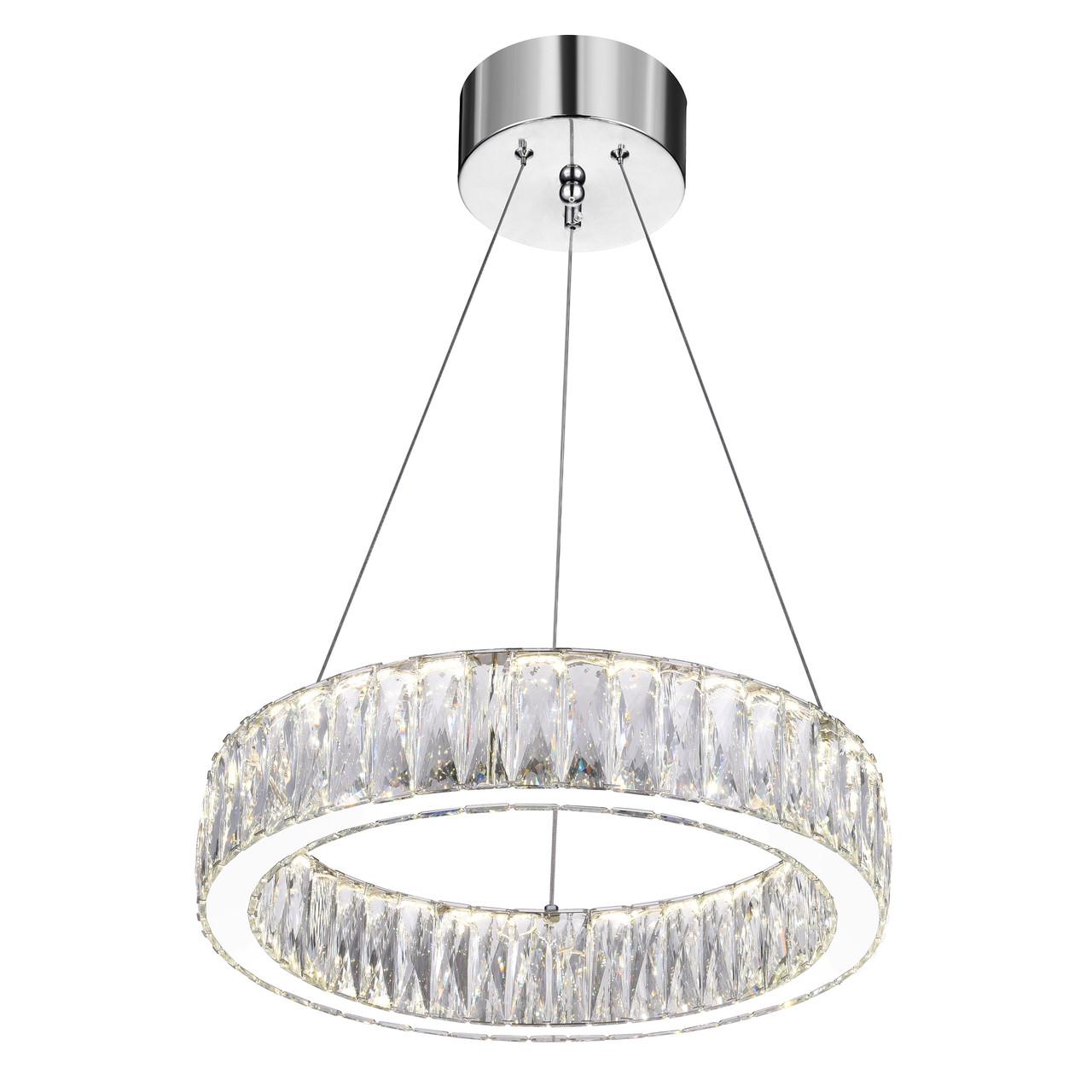 CWI LIGHTING 5704P20-1-601 LED  Chandelier with Chrome finish